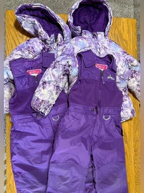 Weatherproof Purple Girls' Winter Jacket and Snow Pants (2 sets)